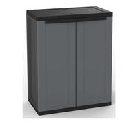 Terry J BASE 68 Armadio plastica 2 Ante battenti Grigio sky e Nero (70cm) Mobile