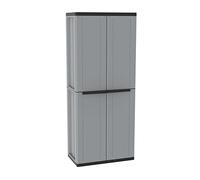 TERRY - JLine 268, Armadio a 2 Ante, 3 Ripiani Interni Regolabili, da Interno ed Esterno Coperto, in Plastica, 68x37,5x163,5 cm