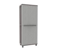 Terry, Jwood 268, Armadio da Esterno Interno a 2 Ante, 3 Ripiani Interni Regolabili. Materiale: Plastica, Dimensioni: 68x37,5x170 cm
