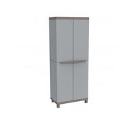 Terry Armadio C-Rattan 2680, 2 ante effetto rattan, resina antiurto, 3 ripiani, 68x39x170 cm