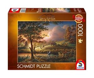 Terry Redlin: l'oro del sole sui campi di pneumatici (1000 pezzi) 1 St