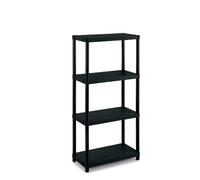 Scaffale 3060/4 - 4 ripiani - 60 x 30 x 132 cm - PPL - nero - Terry