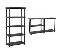 Terry Scaffale kit 5 ripiani ad incastro (120x40x187,5cm) 12045 5C Nero 1002525