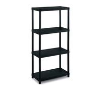 Scaffale 3060/4 - PPL - 4 ripiani - 60x30x132 cm - nero - Terry