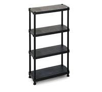 Terry, Scaffalino 1230-4, Scaffale Modulare a 4 Ripiani, da Interno Esterno. Materiale: Plastica, Dimensioni: 75x30x135 cm