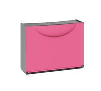 Terry, Scarpiera Modulare, Portascarpe Slim in Plastica. Apertura a Ribalta. Colore: Rosso