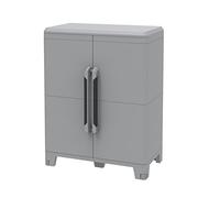Armadietto basso a doppia anta Terry Transforming 1002906 Resina termoplastica Grigio 78 x 44 102 cm 1 ripiano 40Kg per Interno ed esterno