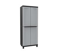 Terry Armadietto alto a doppia anta 68 x 39 h.170 cm Resina Termoplastica alta resistenza Grigio/Nero Twist Black 2680B