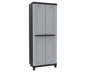 Terry TWIST Black 3680 Armadio plastica 2 Ante battenti Grigio e Nero (70cm)