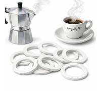 Terryshop74 10 guarnizioni compatibili per macchinetta da caffè ricambi in gomma 10 pezzi grande risparmio compatibili con moka tutti i marchi (2 Tazze)