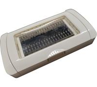 Terryshop74 Placca Idrobox 3 Posti IP55 Bianco con Coperchio - Cassetta 503 - (3