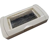 Terryshop74 Placca Idrobox 3 Posti IP55 Bianco con Coperchio - Cassetta 503 - (3 Posti compatibile Living, Bianco)