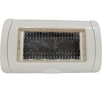 Terryshop74® Placca Idrobox 3 Posti IP55 Bianco con Coperchio - Cassetta 503 - (3 Posti compatibile Vimar Plana, Bianco)