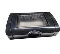 Terryshop74 Placca Idrobox 3 Posti IP55 Nero con Coperchio - Cassetta 503 - (3 Posti compatibile Vimar Plana, Nero)