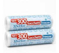 Terryshop74® Set Rotoli Sacchetti Freezer Super Resistenti per Congelazione Alimentare - Sacchetti per Alimenti e Conservazione Cibi (600, 30x20 mm)