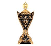 TERSCHELLING Bruciatore di incenso in resina franchincenso, bruciatore di incenso Bakhoor, bruciatore di incenso portatile, per yoga, aromaterapia, decorazione per ufficio e casa (nero)