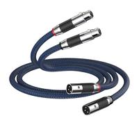 Tertullus Cavo Audio XLR High End Da 1 M, Da XLR a Presa Placcato Argento, OFC Stereo per CD, Power Amplifier, Altoparlante Monitor, Amplificatore per Cuffie