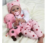 TERTYRES Rinato Bambino Bambole 22 Pollici 55 cm Realistico Bambole Reborn in Silicone Morbido Corpo Cotone Che Sembrano Vere Neonato Aprire Gli Occhi