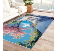 TERUEA Tappeto Antiscivolo Scale bianche fiancheggiate da muri bianchi, 3D Tappeti Camera da Letto rug Cucina Antiscivolo Lavabile per Tavolino da Salotto, (Grigio)-60x90cm