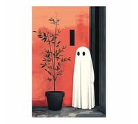 TERUEA Tela artistica Halloween Un foglio bianco liquori, per la casa, l'ufficio,la galleria, il corridoio,(Bianco)-60x90cm1 Non incorniciato