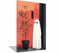 TERUEA Tela artistica Halloween Un foglio bianco liquori, per la casa, l'ufficio,la galleria, il corridoio,(Bianco)-60x90cm1 Incorniciato