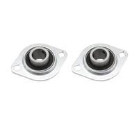 Teruyol 2 Pezzi Cuscinetto a Flangia SBPFL205 16 Supporto Flangiato a Due Fori con Chiave E Nipplo di Grasso Corpo in Acciaio Inox 304 per Albero da 1pollice