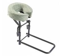 Teruyol Cuscino per Massaggio Supporto Testa Poggiatesta Portatile Lettino con Cuscinetto Viso Morbido Stabilità di Blocco Multiangolo Telaio Compatto Adatto, Verde, Tessuto