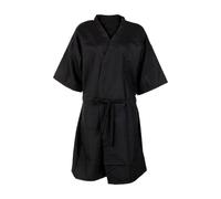 Teruyol Mantellina Da Parrucchiere con Tasche per I Clienti Del Salone, Leggera E Morbida, Accappatoio Casual E Leggero per Parrucchieri E Clienti Del Salone, nero