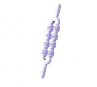 Teruyol Massage Therapy Roller Rullo Massaggio Muscolare Rullo Trigger Point Strumento Automassaggio Manuale con Superficie Doppia Fila Rotelle Indipendenti, Viola