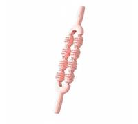 Teruyol Massage Therapy Roller Rullo Massaggio Muscolare Rullo Trigger Point Strumento Automassaggio Manuale con Superficie Doppia Fila Rotelle Indipendenti, Rosa