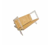 Teruyol Mensola in Acrilico Porta Libri Rivista Organizer Scaffale Supporto Libreria Trasparente per Riviste Quaderni Vinili con Struttura Triangolare Adatta per Scrivania , Colore Legno