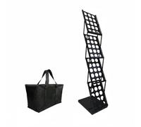 Teruyol Porta Documenti Stand Pieghevole Dal Design Professionale Supporto Pieghevole in Acciaio al Carbonio Espositore Porta Opuscoli con Vani Multipli, 1340 370 275mm