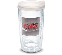 Tervis 1077497 Coca-Cola - Bicchiere isolante con emblema e coperchio smerigliato, Tritan, trasparente