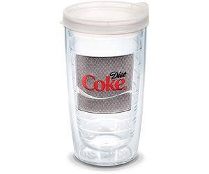 Tervis 1077497 Coca-Cola - Bicchiere isolante con emblema e coperchio smerigliato, Tritan, trasparente