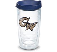 Tervis George Washington Colonials Logo Tumbler with Emblem and Navy Lid 16oz Clear