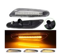 Terza luce freno 2 pezzi per BMW LED Dynamic Side Marker Indicator Light Sequential Blinker Light per E90 E91 E92 E93 E60 E87 E82 E46 senza errori(Crystal A)