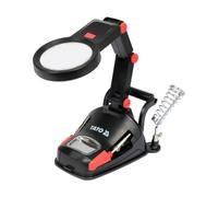 Terza mano con doppia lente d'ingrandimento LED 3x/4,5x YT-73861