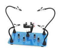 Terza mano di saldatura, mani magnetiche di aiuto con 4 braccia, Mini Morsa da banco e 4 pilastri di supporto per PCB per saldare/artigianale