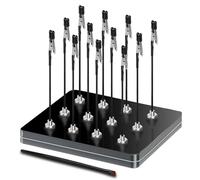 Terza mano professionale con base magnetica. 12 morsetti a coccodrillo flessibili, 1 spazzola e 1 base in ferro - ideali per la saldatura, accessori per modellismo e supporto per circuito stampato