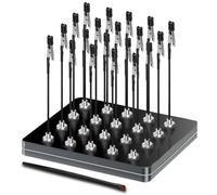 Terza mano professionale con base magnetica. 20 morsetti flessibili a coccodrillo, 1 spazzola e 1 base in ferro, ideali per la saldatura, accessori per modellismo e supporto per circuito stampato