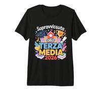 Terza Media 2026 Diploma Scuola Maglietta Premium