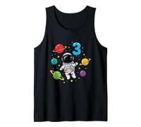 Terzo Compleanno Astronauta Pianeti 3 ° Carino Adorabile Spazio Canotta