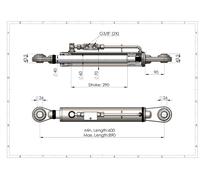 Terzo Punto idraulico Cat. 2-2 con valvola blocco e 2 tubi lunghezza selezionabi