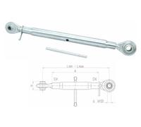 Ama Terzo Punto Basic Categoria II M27x3 per Trattori - Lunghezza Regolabile 460-680 mm, Compatibile con Carraro, Itma, Landini e Same