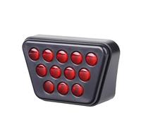 Terzo Stop Luce Di Stop A LED Stile F1 Universale Per Auto Posteriore Fendinebbia Terza Luce Stop Posteriore Auto SUV Per JDM Per BBA 12 V Terzo freno stop fanale(Rosso)