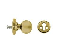 TESA 393400LP set pomoli porta Sfera, ottone lucido, 2 pezzi, funzione 34, montaggio reversibile
