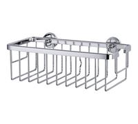 tesa Aluxx Mensola per doccia, alluminio cromato lucido, autoadesiva, tecnologia adesiva di montaggio, 92 mm x 250 mm x 125 mm