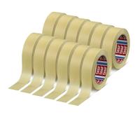 Tesa 4323 Nastro in Carta Per Mascheratura, Verniciatura, "Carta Gommata" Professionale - Colla di Alta Qualità (25 mm - 12 rotoli)