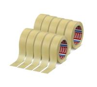 Tesa 4323 Nastro in Carta Per Mascheratura, Verniciatura, "Carta Gommata" Professionale - Colla di Alta Qualità (30 mm - 10 rotoli)