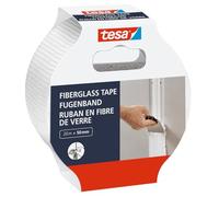 Tesa 52512 Riparazioni in Fibra di Vetro-Nastro Adesivo per Riparare, sigillare e mascherare-per superfici ruvide e Lisce-Resistente allo strappo-20 m x 50 mm, Trasparente, 20m x 50mm